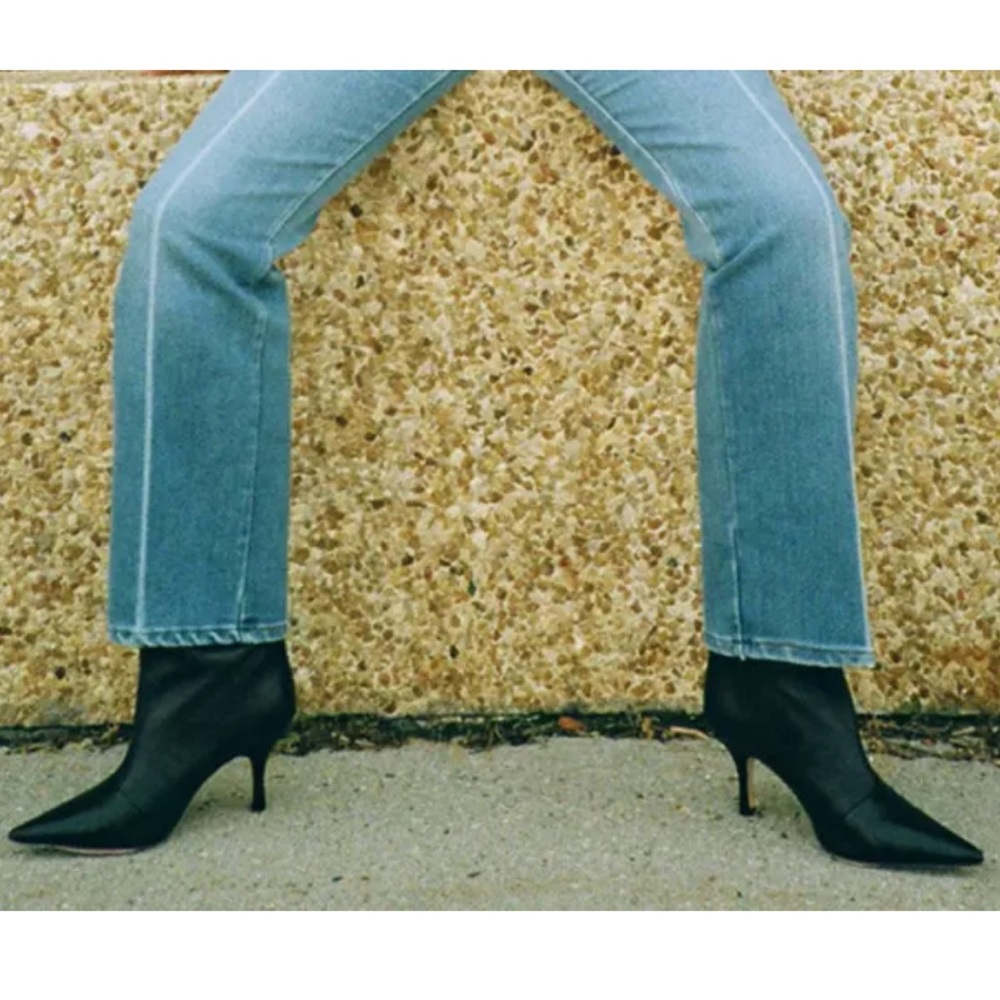 $650 Loeffler Randall Women's Whitney Heel Tall Leather Pull On Boot Black 6.5 - Picture 7 of 14